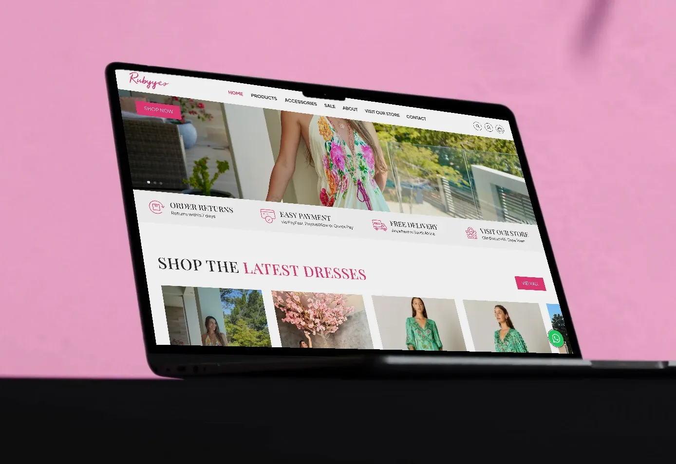 YES Clothing Shopify store shown on a laptop — designed and developed by Shopify Lab